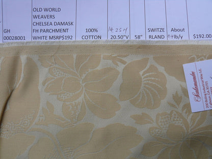 by yard Scalamandre Chelsea Damask Fh Parchment White MSRP USD 192/y
