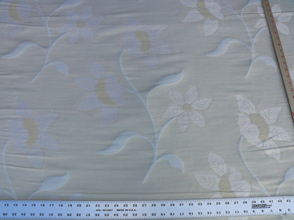 Scalamandre Charlize Ivory Cream White Heavy Lily Tapestry Art Nouveau Linen Blend MSRPUSD250+