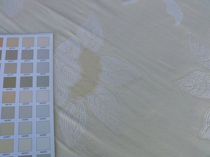 Scalamandre Charlize Ivory Cream White Heavy Lily Tapestry Art Nouveau Linen Blend MSRPUSD250+
