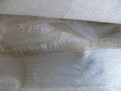 Scalamandre Charlize Ivory Cream White Heavy Lily Tapestry Art Nouveau Linen Blend MSRPUSD250+