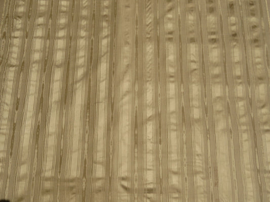 Kravet Couture Manisse Moire Stripe "khaki" Silk Gold Brown MSRP USD157y