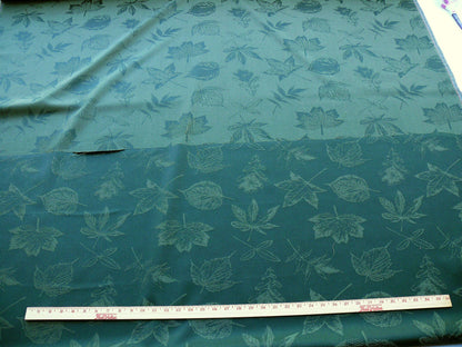Scalamandre Pressed Leaves Forest Green Reversible Wool Satin Damask Maple Elm Oak Foliage - By The Yard - MSRP USD 376/y