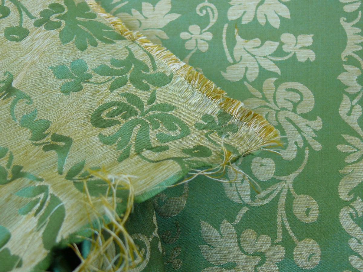 Lee Jofa "romantic Silk" Vine Stripe Emerald Green Gold MSRP USD 196/Y