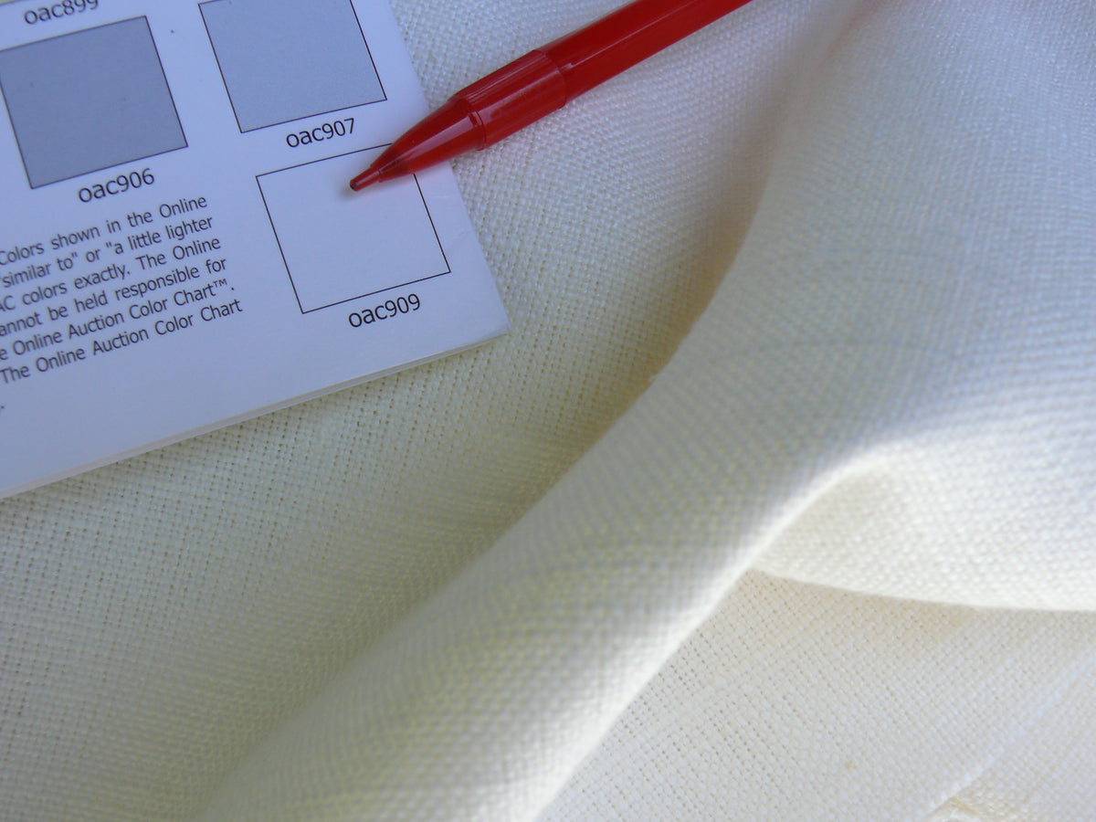 by yard Clarence House Pantelleria Eggshell Linen Very Heavy White MSRP USD 169/Y #1460
