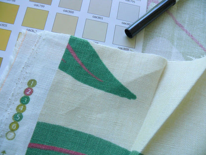Clarence House Landis Linen Foliage Print Pink Green Tan Chartreuse Elm Maple Oak MSRP USD 190/y