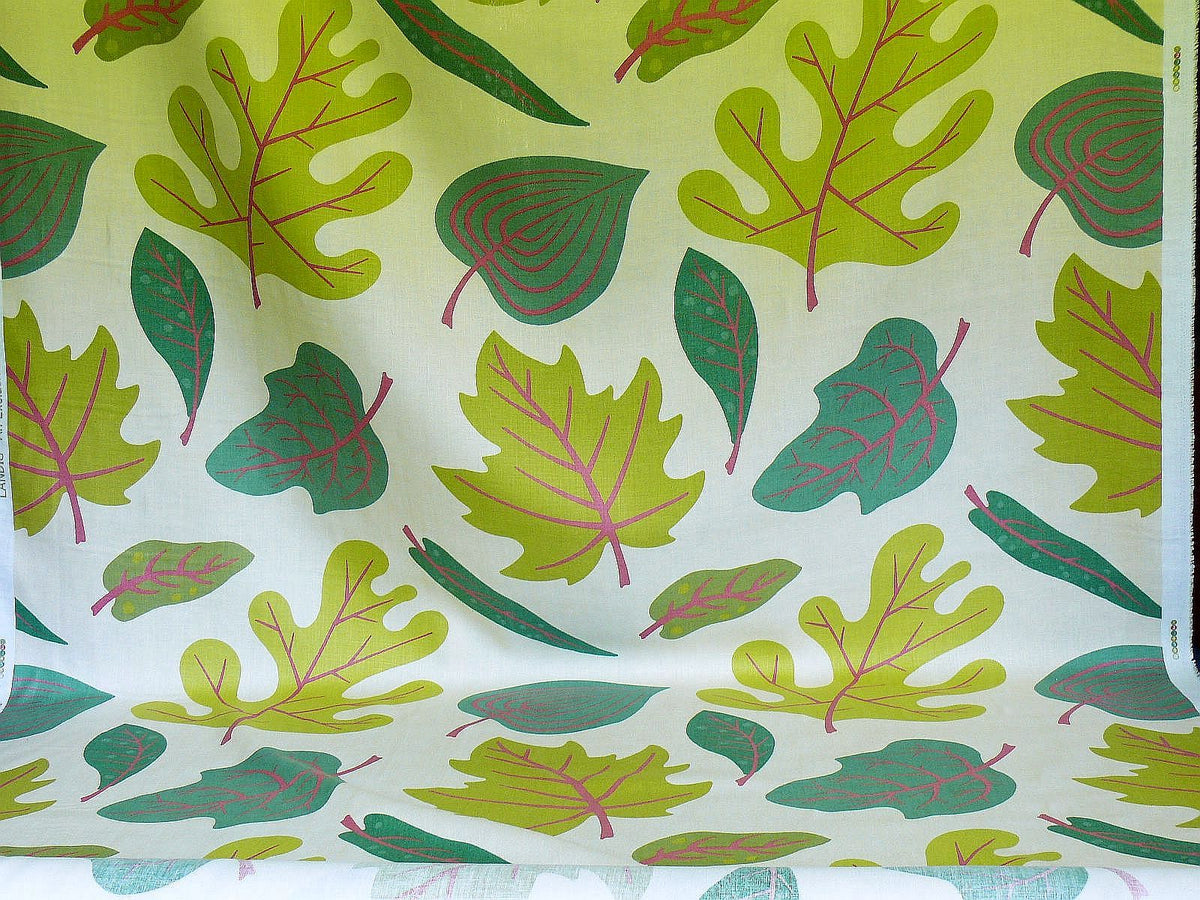 Clarence House Landis Linen Foliage Print Pink Green Tan Chartreuse Elm Maple Oak MSRP USD 190/y