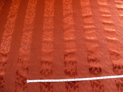 By yard Lee Jofa Groundworks Calypso Velvet Russet Jazzy Orange Stripe Cut Velvet MSRP USD 296/Y