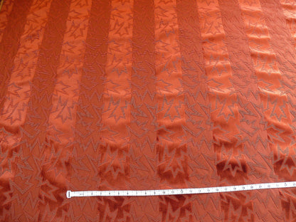 By yard Lee Jofa Groundworks Calypso Velvet Russet Jazzy Orange Stripe Cut Velvet MSRP USD 296/Y