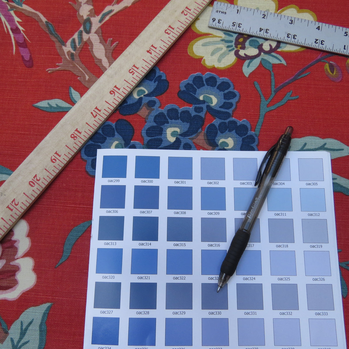 Bty Brunschwig & Fils Amandine Red Chinioserie Bird Flower Tree of Life Print Chintz Cotton Linen