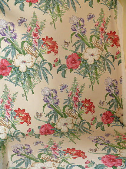 Lee Jofa Gloriana  Butterfly Garden Iris Ocra Camelia Foxglove Chintz MSRP USD 196/y