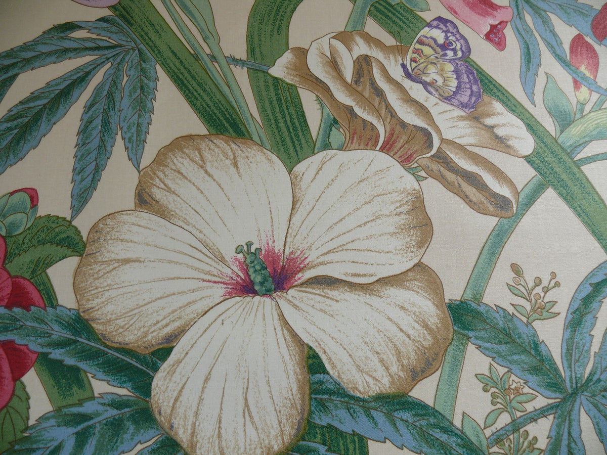 Lee Jofa Gloriana  Butterfly Garden Iris Ocra Camelia Foxglove Chintz MSRP USD 196/y
