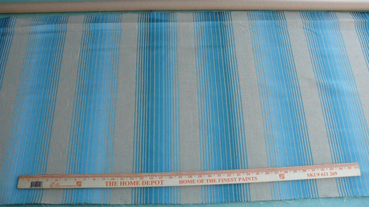 Lee Jofa Baker Lifestyle Serafina Stripe Turquoise Blue Cream Heavy Woven MSRP USD176/y
