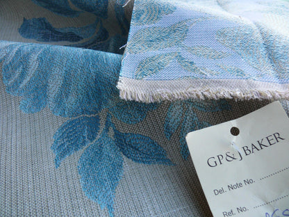 By Yd Lee Jofa Baker Lifestyle Camelia Aqua Blue Brocade Huge Flower Woven MSRP USD 196/y