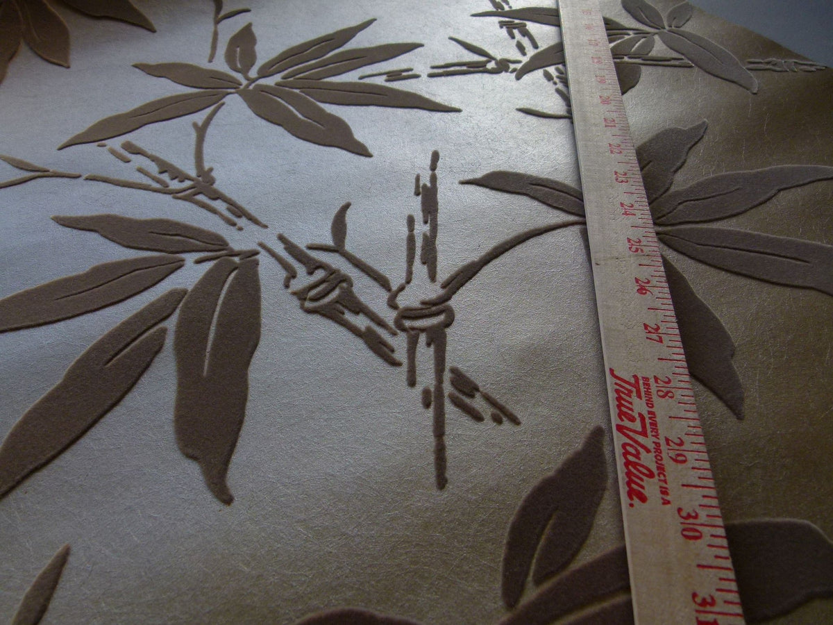 Lee Jofa J P & J Baker Bamboo Flock Bronze/pewter Wallpaper Bamboo Grove Chinoiserie Double Roll 10.9Y MSRP$220
