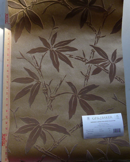 Lee Jofa J P & J Baker Bamboo Flock Bronze/pewter Wallpaper Bamboo Grove Chinoiserie Double Roll 10.9Y MSRP$220