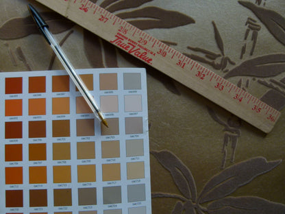 Lee Jofa J P & J Baker Bamboo Flock Bronze/pewter Wallpaper Bamboo Grove Chinoiserie Double Roll 10.9Y MSRP$220