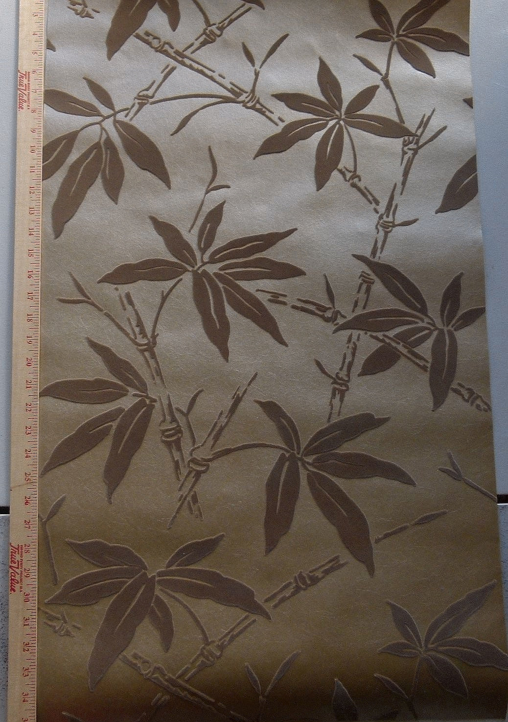 Lee Jofa J P & J Baker Bamboo Flock Bronze/pewter Wallpaper Bamboo Grove Chinoiserie Double Roll 10.9Y MSRP$220