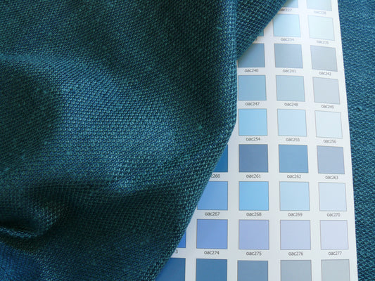 By Yard Brunschwig & Fils Emilien Cire" Texture Teal Blue #613 MSRP USD 198+/yard