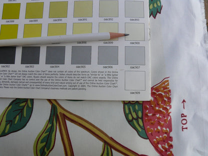 By YARD Lee Jofa Jacobean Tree of Life Large Peony Palampore Chintz orange pink green Chintz Bird of Paradise