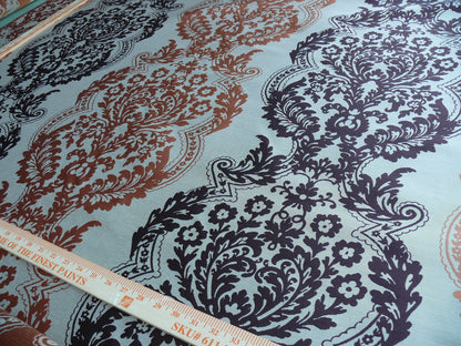 Lee Jofa Mulberry Home Staveley Damask Paprika Damson Orange Deepest Purple Plum MSRP USD 196/y