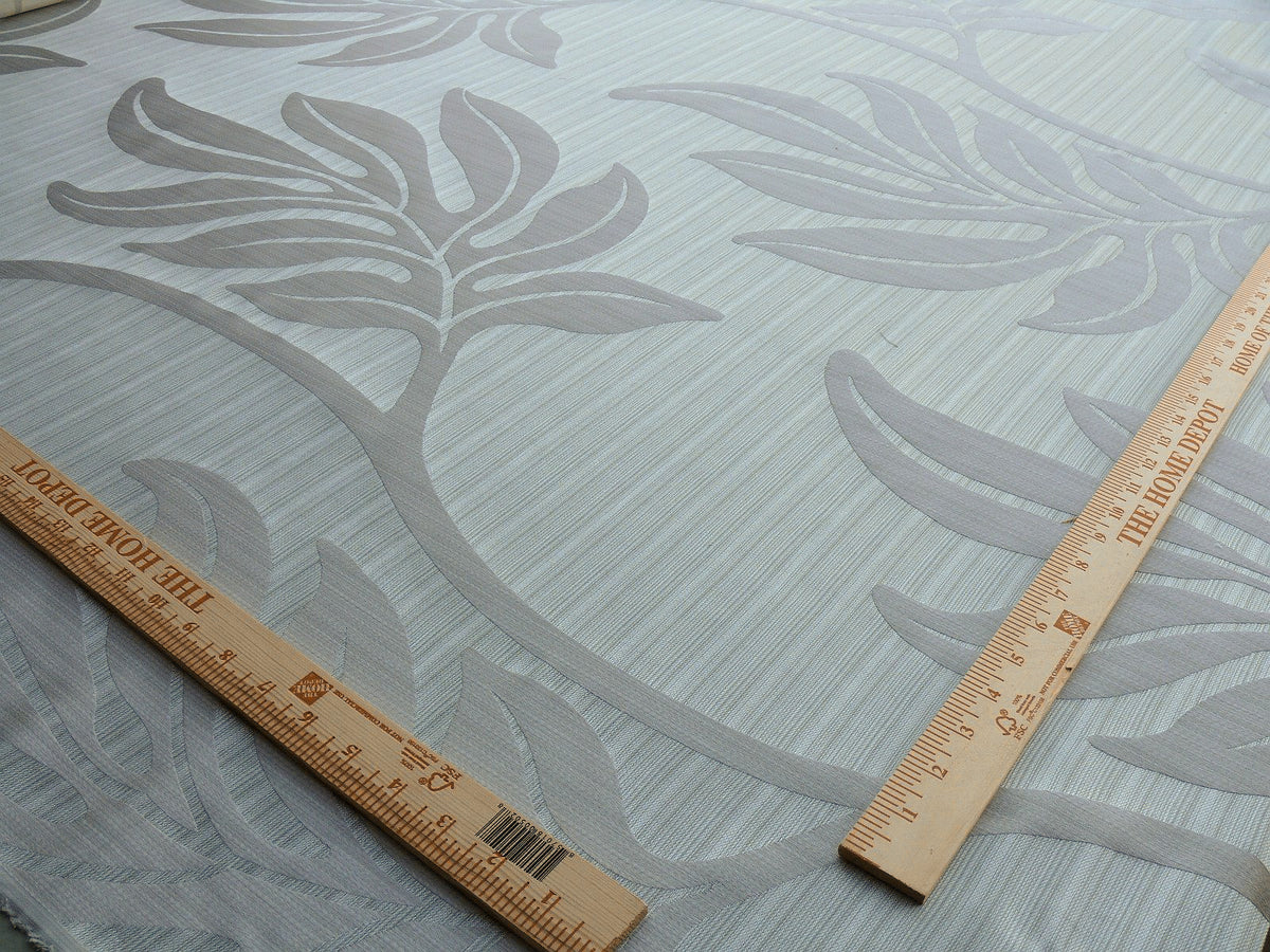Lee Jofa Leave Strie Seafoam Green Monstera Foliage Tropical Rain Forest Silk MSRP USD 328/Y