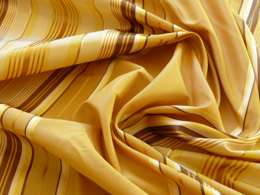 Kravet Couture 100% Silk Porto Fino "golden Glow" Stripe MSRP USD195