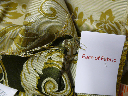 By yard Scalamandre Neoclassical Emma’s Urns Deep Green Gold 100% Silk MSRP USD459/y