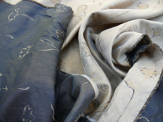 Scalamandre  Grey Watkins Orissa Semi Sheer Copper Silk Double Organza Damask Tulip Wildflower MSRP USD 212/Y