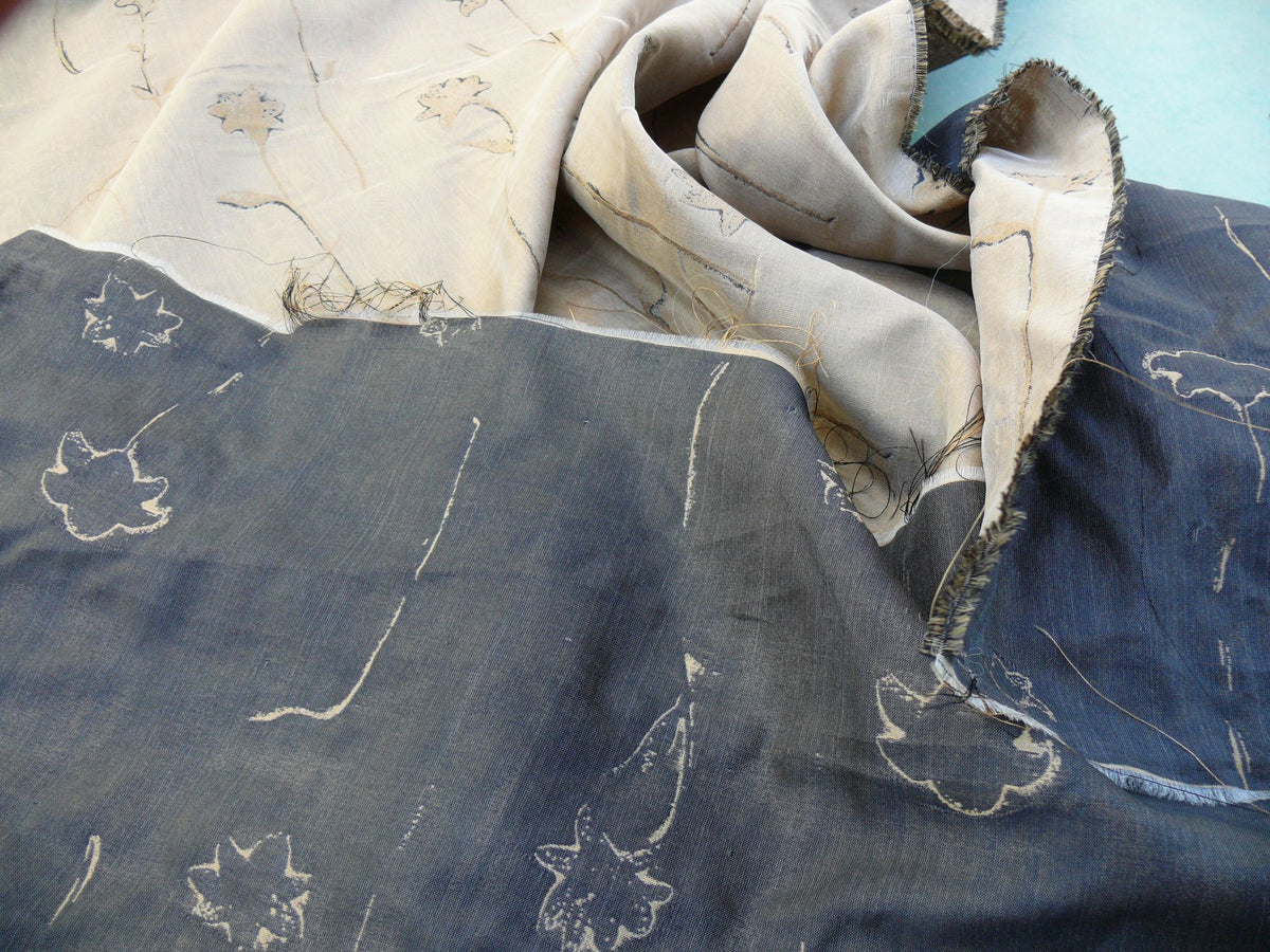 Scalamandre  Grey Watkins Orissa Semi Sheer Copper Silk Double Organza Damask Tulip Wildflower MSRP USD 212/Y