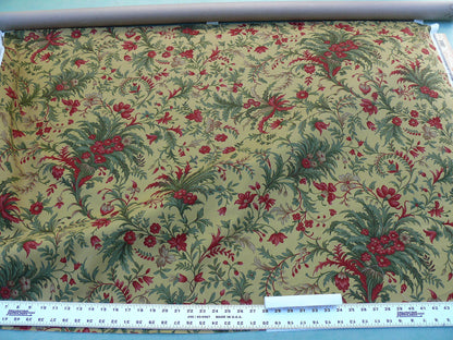 by yard Old World Weavers Tabriz Fonthill Persian Rug Gold  Pink Flower On Yellow MSRP USD 204/y