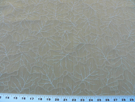 Scalamandre Fonthill Maplewood Cream White Damask Foliage Maple Leaves MSRP USD 204/Y