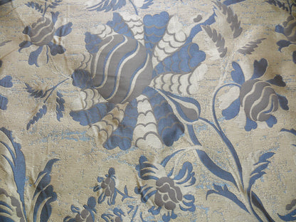 By Yd 100%silk Lampas Mythical Huge Tree Of Life Empire Blue Yellow Brown MSRP USD 328/Y 507 Empire