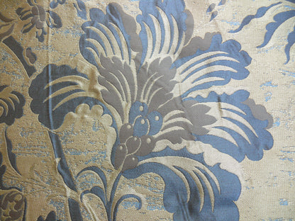 By Yd 100%silk Lampas Mythical Huge Tree Of Life Empire Blue Yellow Brown MSRP USD 328/Y 507 Empire
