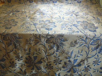 By Yd 100%silk Lampas Mythical Huge Tree Of Life Empire Blue Yellow Brown MSRP USD 328/Y 507 Empire