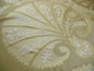 Tulip Fan Damask 536 Silk - Off White Beige Gold