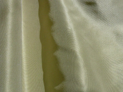 By Yard Hiend 100%silk Taffeta Parchment Lite Butter White Pale Yellow Sku T14