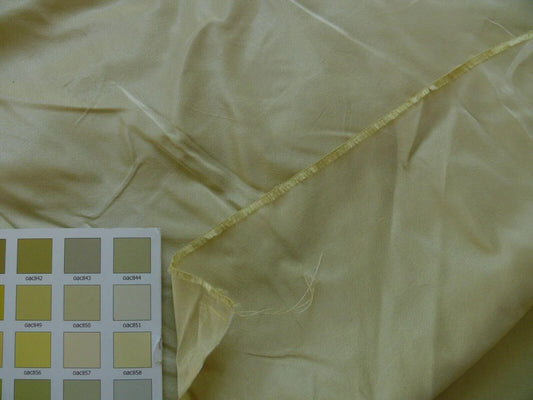 By Yard Hiend 100%silk Taffeta Parchment Lite Butter White Pale Yellow Sku T14