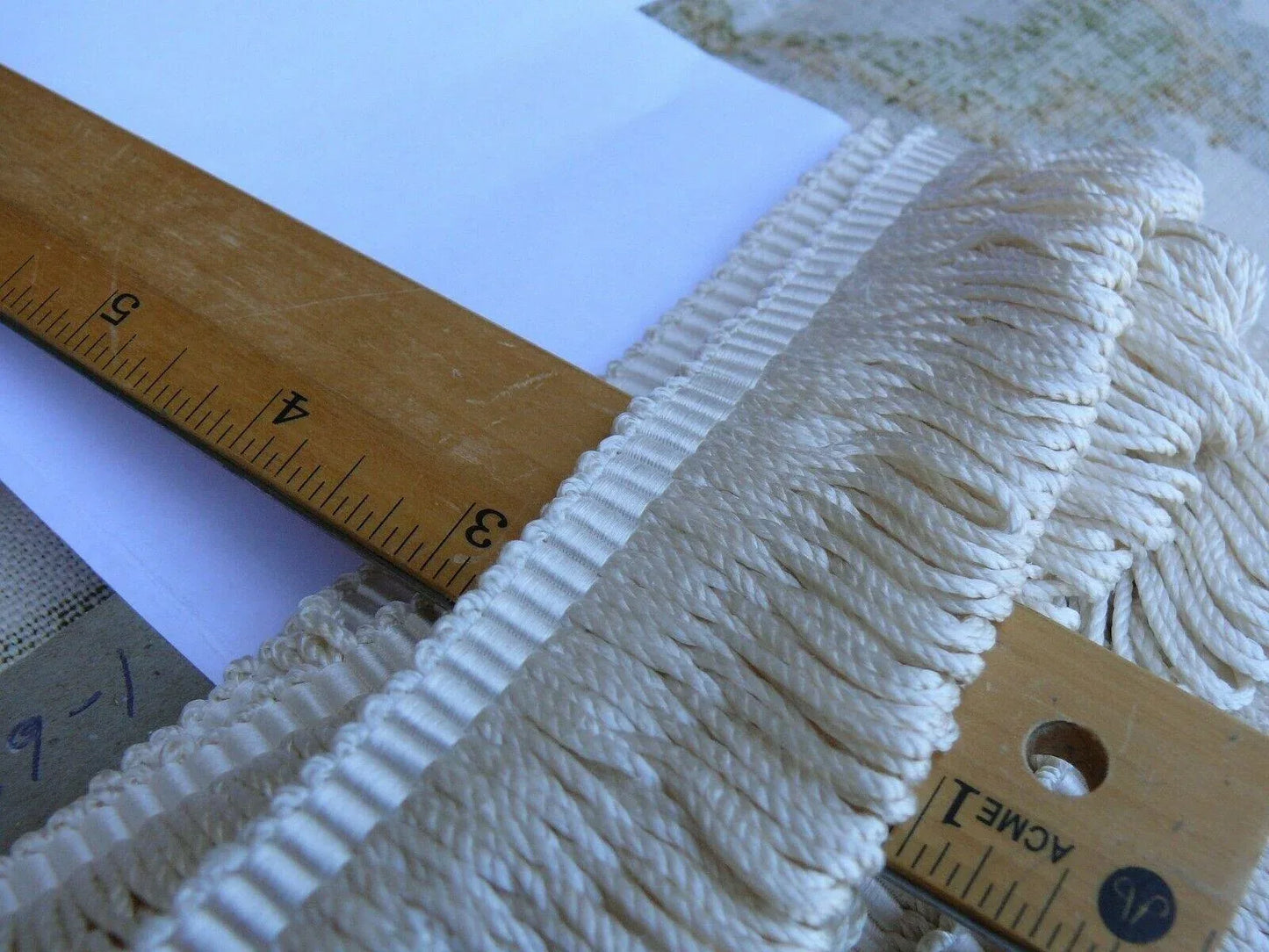 By Yard Scalamandre 100% Silk Loop Fringe Trim Cream Pearl White Ft669-1 MSRP USD 285/Y!