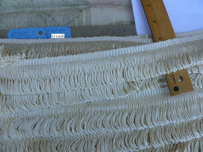 By Yard Scalamandre 100% Silk Loop Fringe Trim Cream Pearl White Ft669-1 MSRP USD 285/Y!