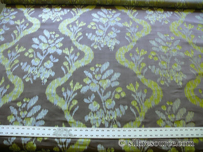 Scalamandre Visby ROSEHIP 100% SILK Lampas SHADOW BROWN Old World Weavers MSRP USD 896/Y #1464