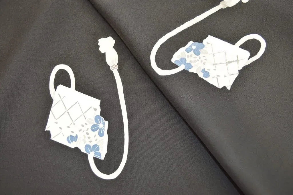 Rare 100%Silk TSUKESAGE BOLT Lovely Ribbon/Chrysanthemum 12Y