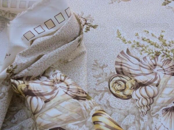 Scalamandre Neptune's Treasure Seashell Nautical Conch Scallop Nautilus Taupe Beige MSRP USD 259