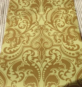 RALPH LAUREN WALLPAPER GWYNNE DAMASK PISTACHIO GREEN & GOLD 5.5Y