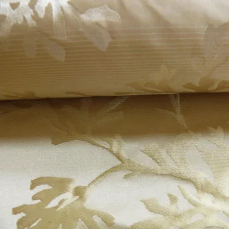 SLEEK 100%SILK DAMASK SEA CORAL VANILLA WHITE & AMBER