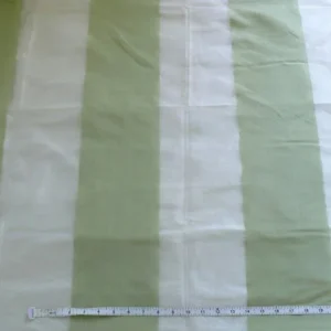 Sheer Silk Organza, Green & White Stripe 4 yds