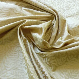 SCALAMANDRE BLAIRSPRIG DARK BEIGE PALE GOLD YELLOW 100% SILK BTY