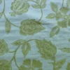 HI END FENNEL GREEN JACOBEAN LOTUS FLOWER LINEN BLEND HEAVY BTY