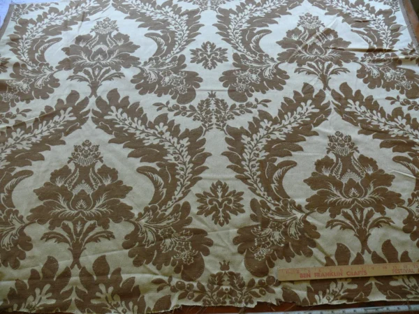 VERVAIN ITALIAN LINEN DAMASK IN MUTED GOLDEN FALL MSRP$200