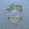 Fabricut Quilvio Embrd Linen/Cotton MARIGOLD YELLOW on Nat BTY