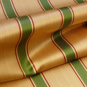 KRAVET COUTURE FINERY STRIE STRIPE CLASSY GOLD RED GREEN SATIN S